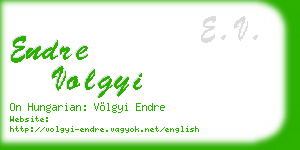 endre volgyi business card