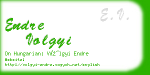 endre volgyi business card